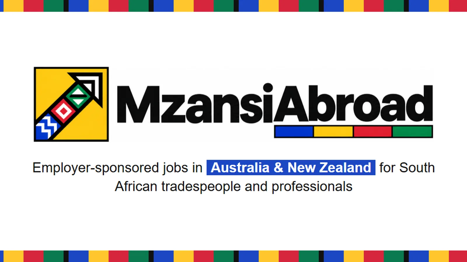 MzansiAbroad logo and tagline